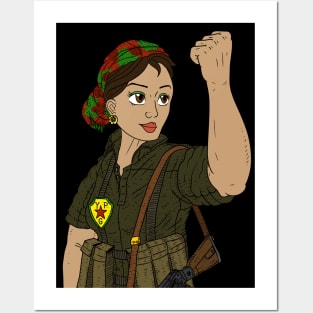 kurdish pride. a YPG warrior. kurdistan. Posters and Art